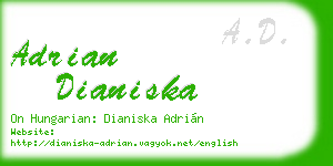 adrian dianiska business card